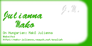 julianna mako business card